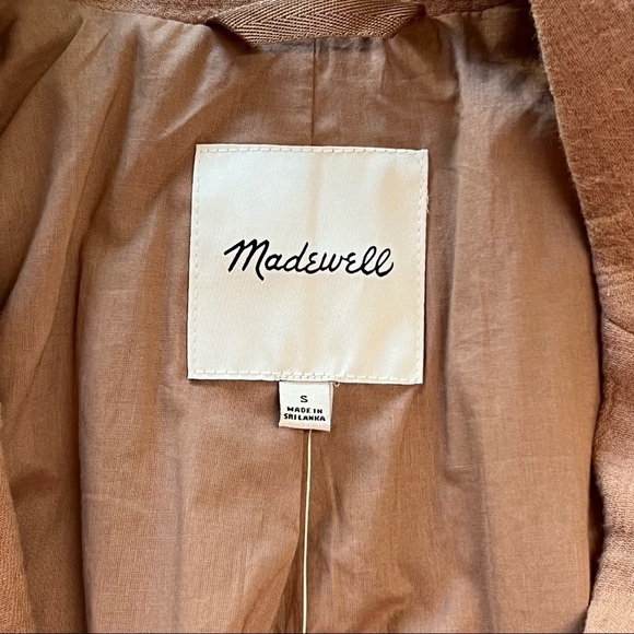 NWT MADEWELL Cotton/Linen Relaxed Fit Slouchy Textured Casual Boyfriend Blazer M - Picture 7 of 9